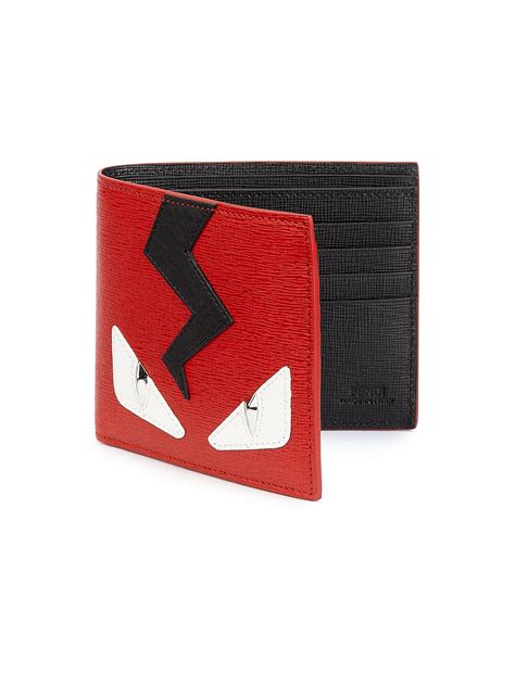 fendi red bifold wallet|Fendi billfold wallet.